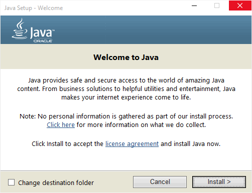 Java 8 update 341 / Java 21 build 1